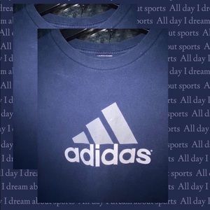 Cotton Navy blue ADIDAS short sleeve tee